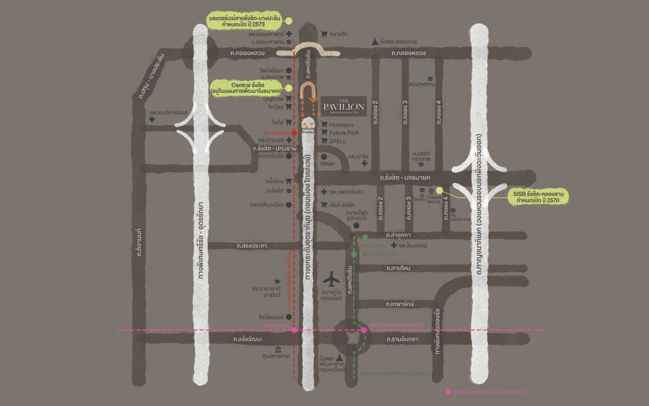 THE PAVILION แผนที่ map