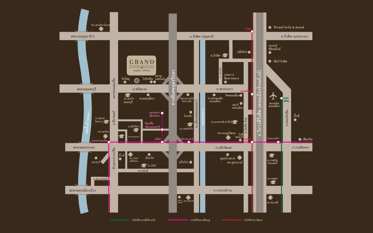 แกรนด์ บางกอก บูเลอวาร์ด ดอนเมือง-แจ้งวัฒนะ-Map