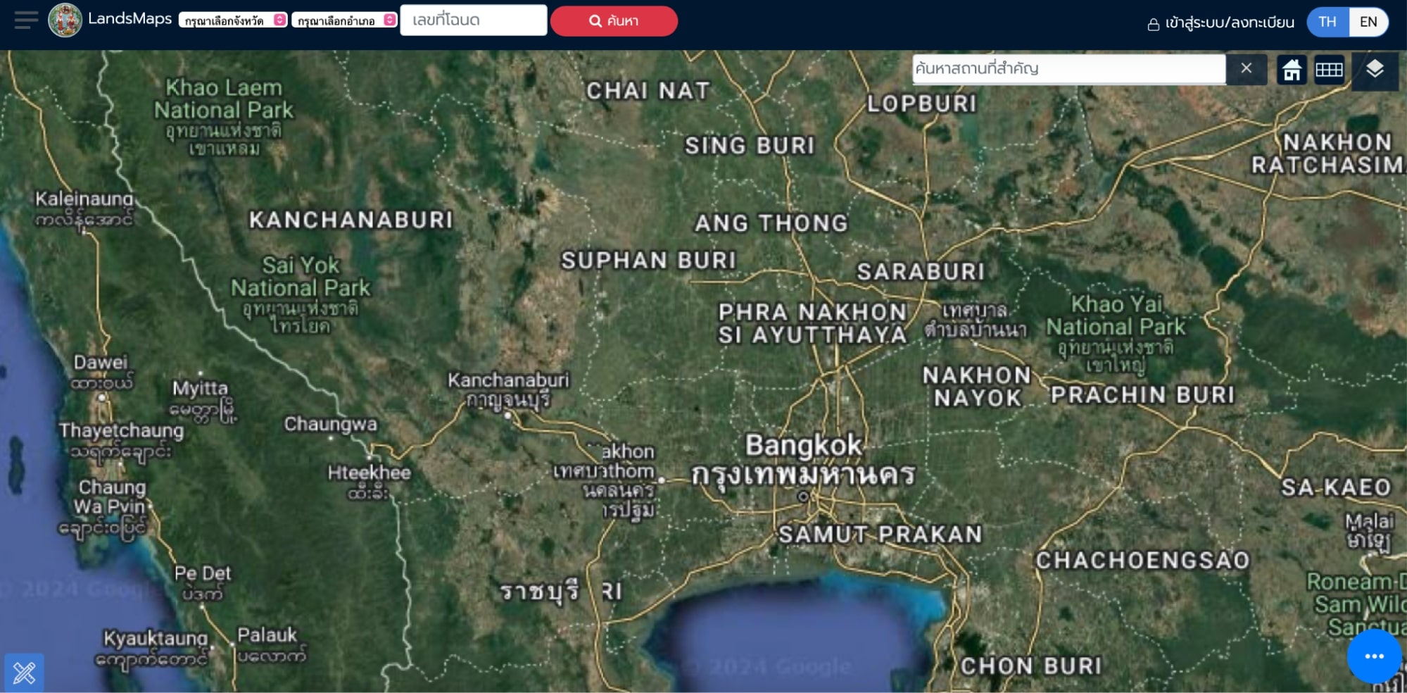 แผนที่สำหรับการหาพิกัดที่ดิน