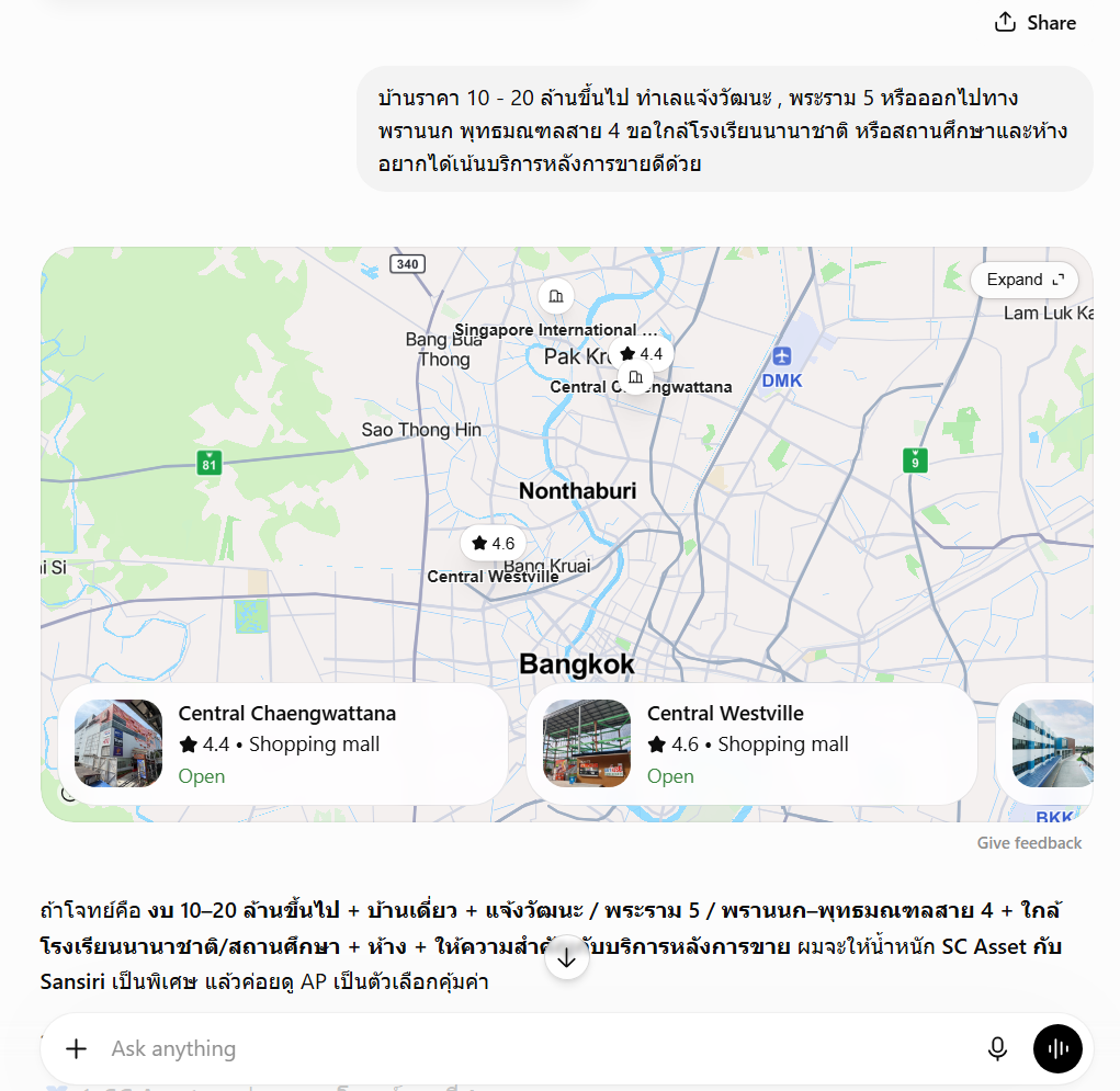 Prompt ให้ AI ช่วยหาบ้าน สำหรับครอบครัวเริ่มต้น