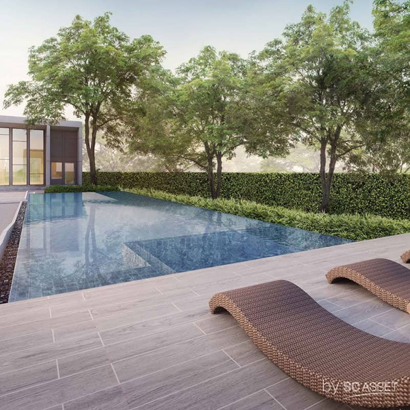 สระว่ายน้ำโครงการบ้านในสมุทรปราการ ใกล้แหล่งท่องเที่ยวธรรมชาติ