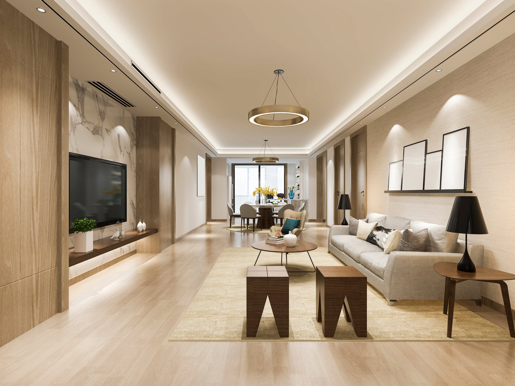 ไอเดียการใช้ไฟ LED เส้น และโคมไฟ LED ติดเพดาน