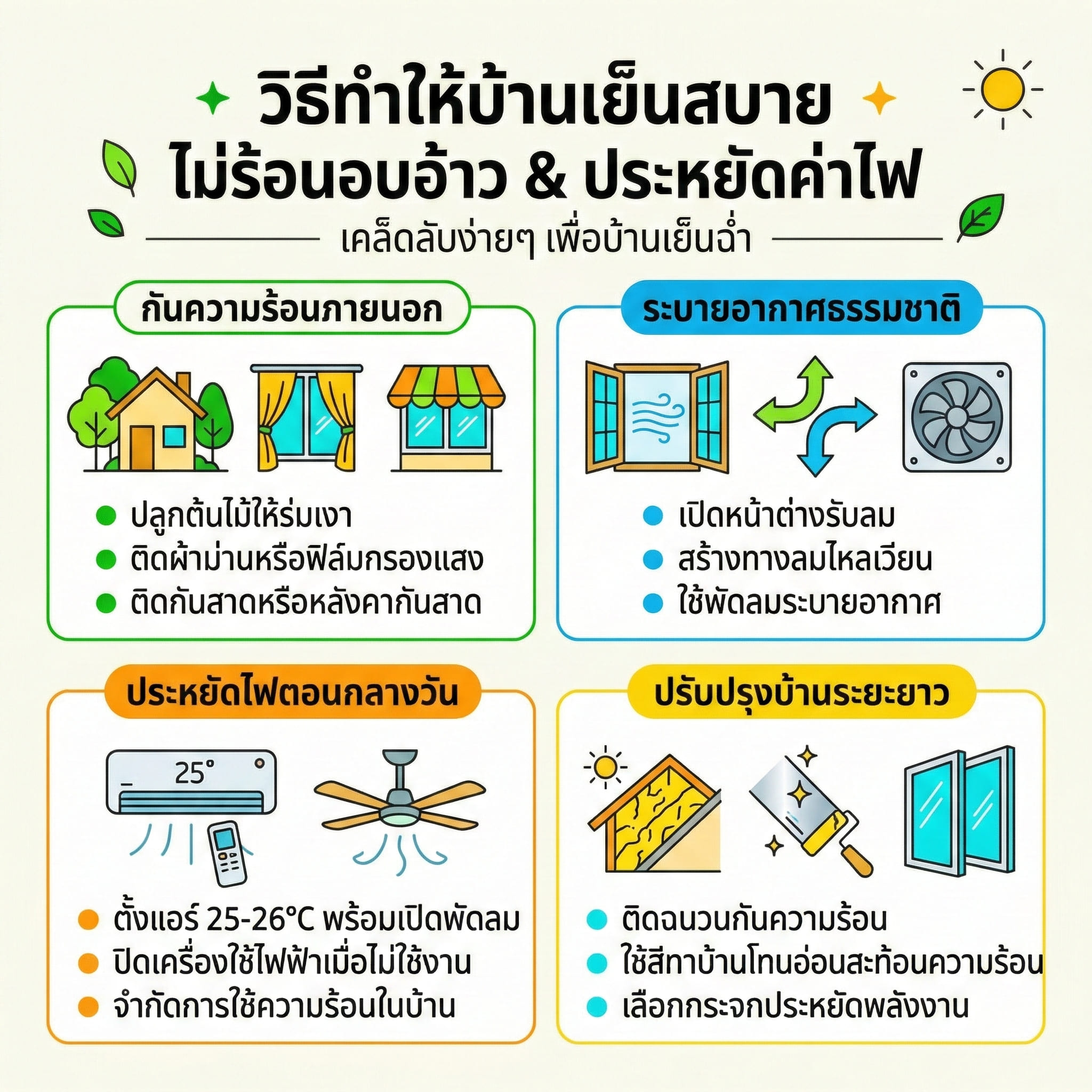 วิธีทำให้บ้านเย็น