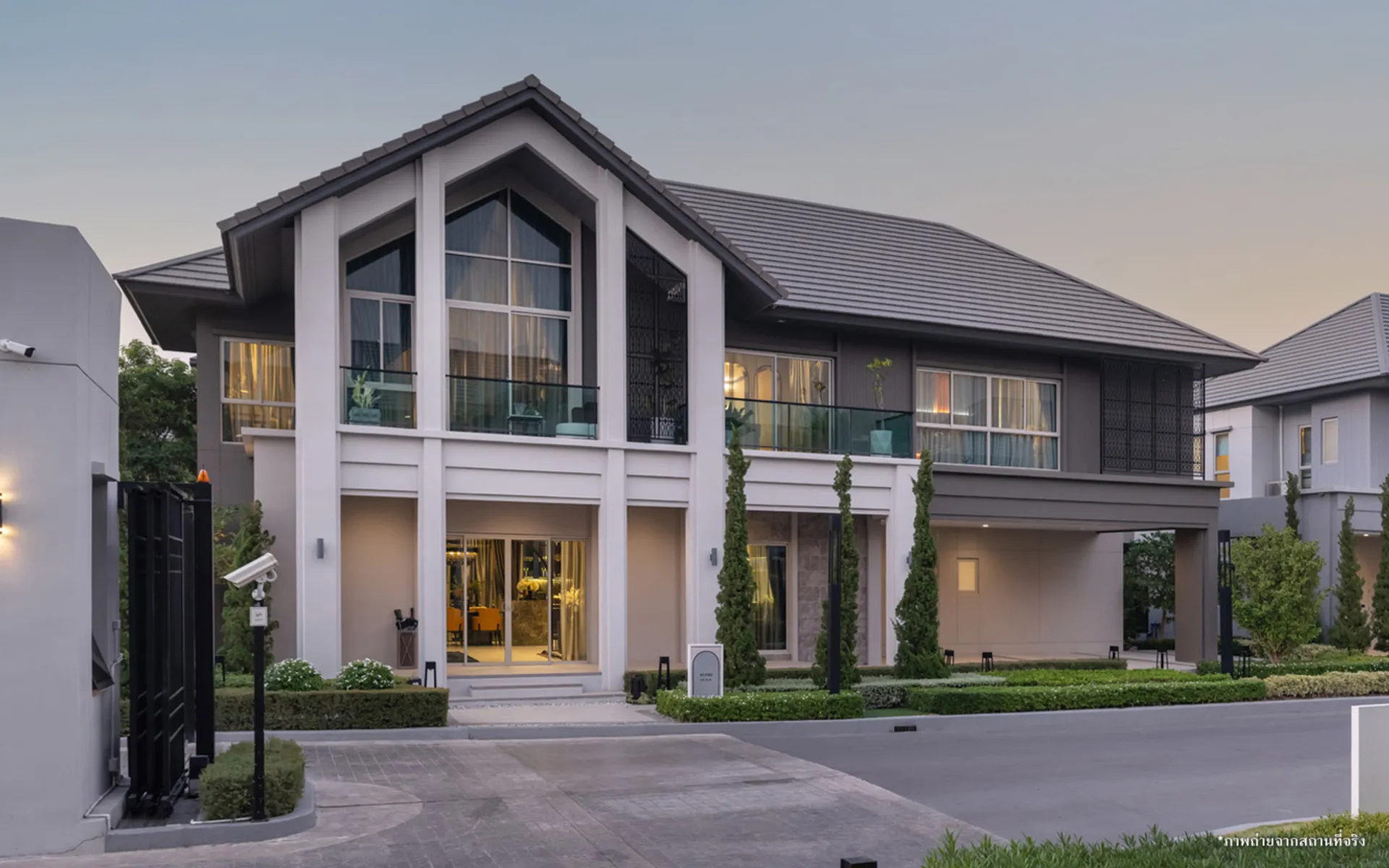 แบบบ้านสไตล์นอร์ดิก มักมีหลังคาทรงสามเหลี่ยม