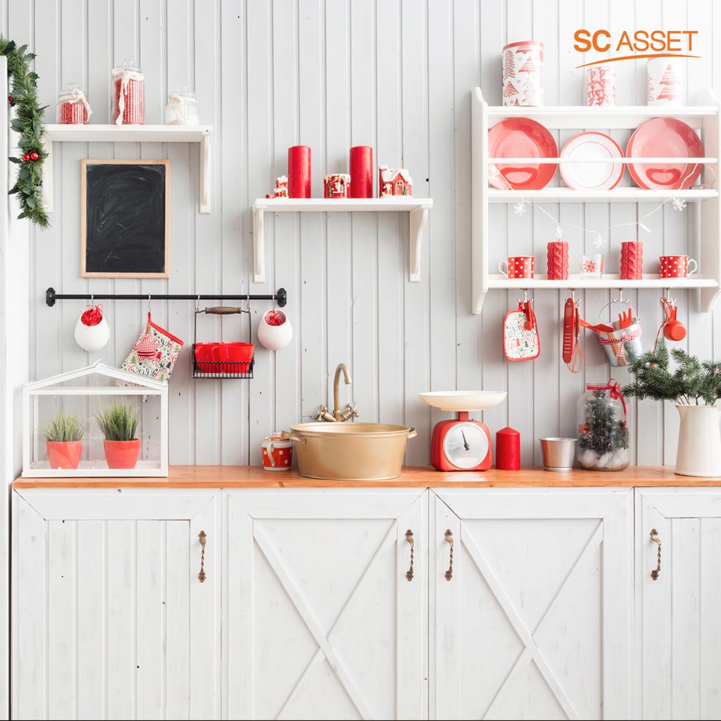 เติมเต็มบรรยากาศการแต่งบ้านวันคริสต์มาส ด้วยการตกแต่งภายในห้องครัว