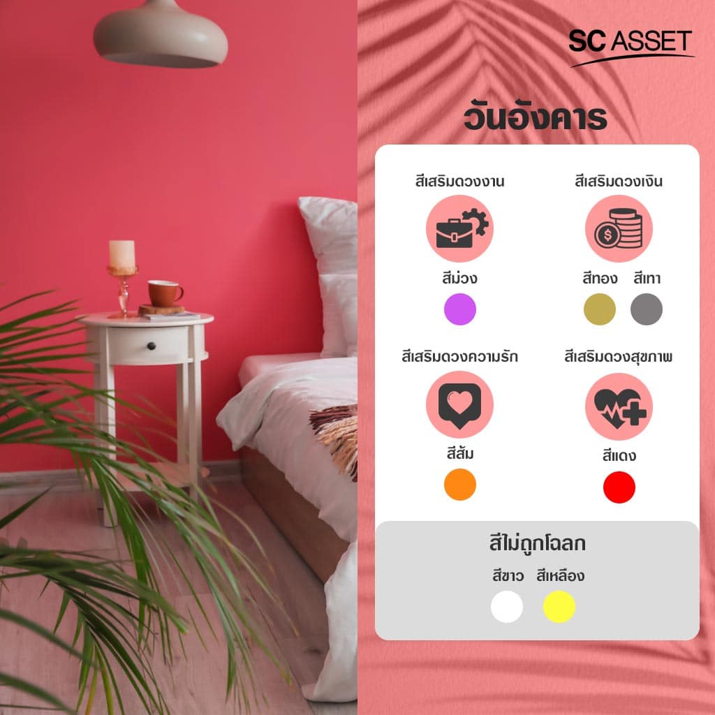 สีบ้านเสริมดวงคนวันอังคาร