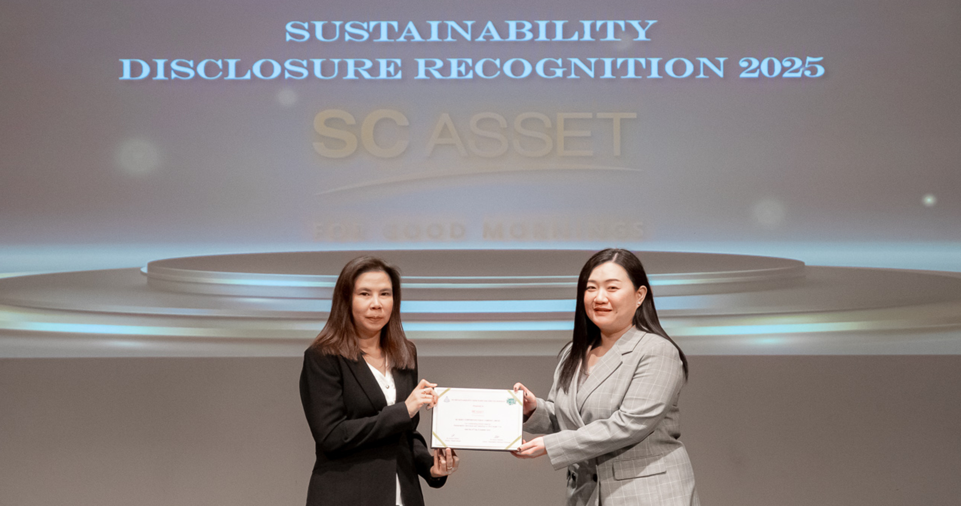 SC Asset รับรางวัลเกียรติคุณ Sustainability Disclosure Recognition ประจําปี 2568