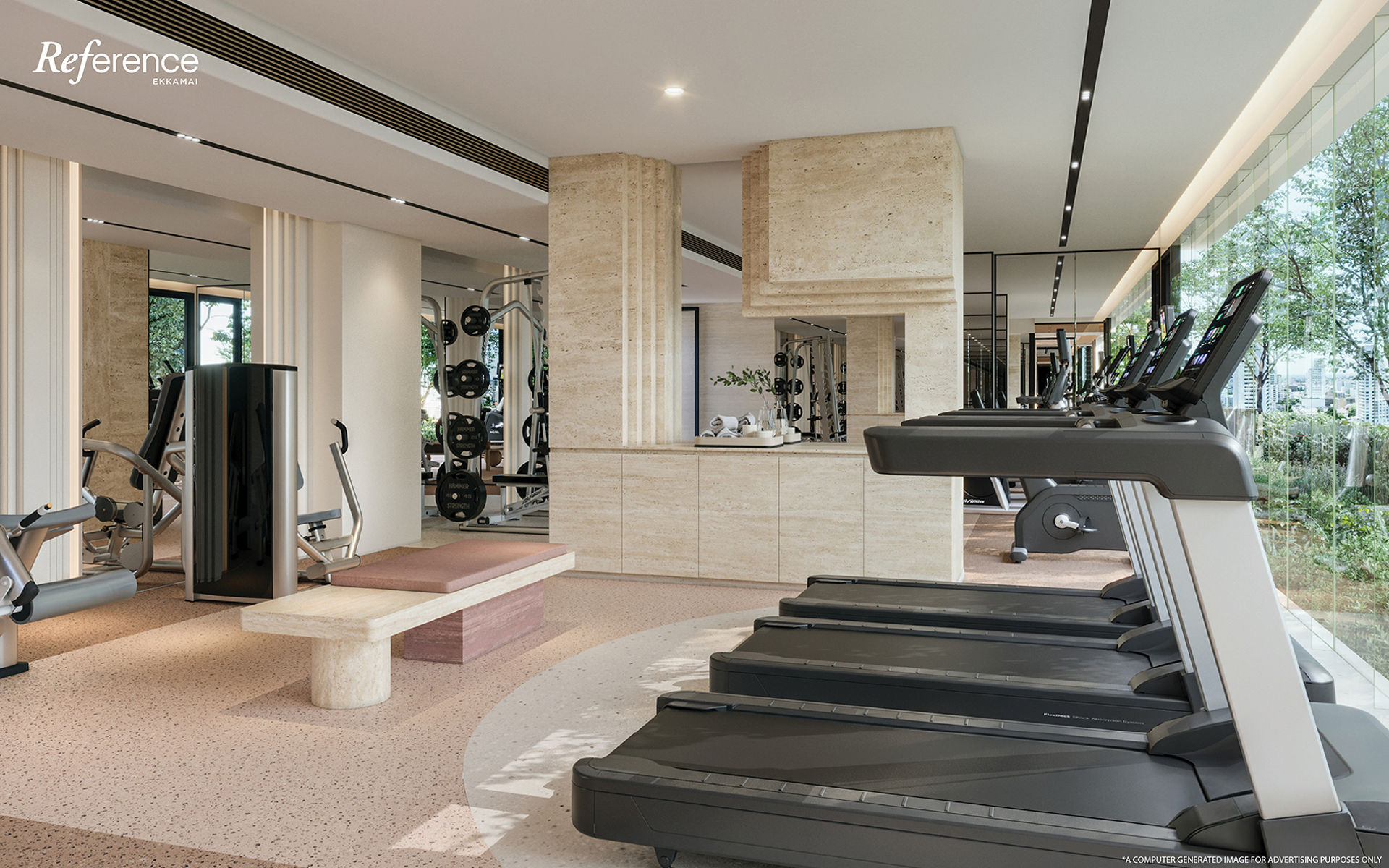 The Movement Lab ฟิตเนสของ คอนโด เรฟเฟอเรนซ์ เอกมัย พร้อมเครื่องออกกำลังกาย