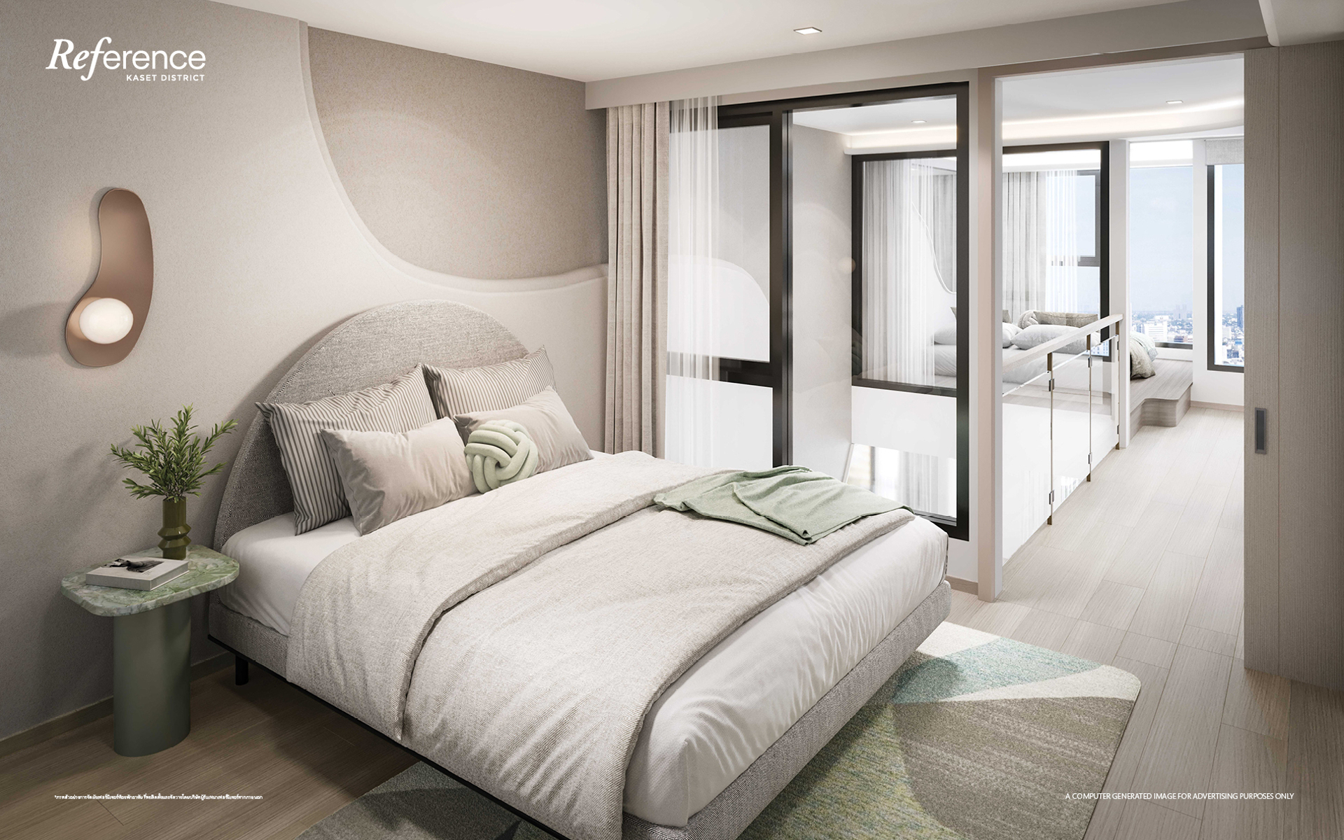 ห้อง 3 Beds VertiSpace คอนโด เรฟเฟอเรนซ์ เกษตร ดิสทริค พร้อมพื้นที่ชั้นลอย